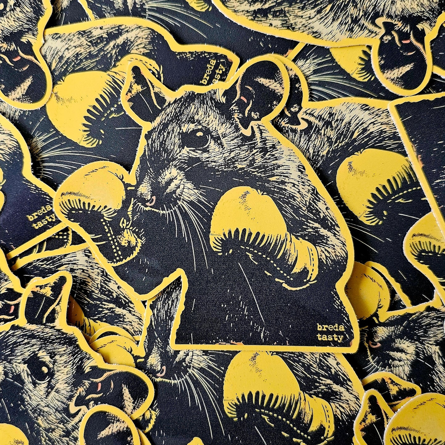 Sticker Boxing Rat