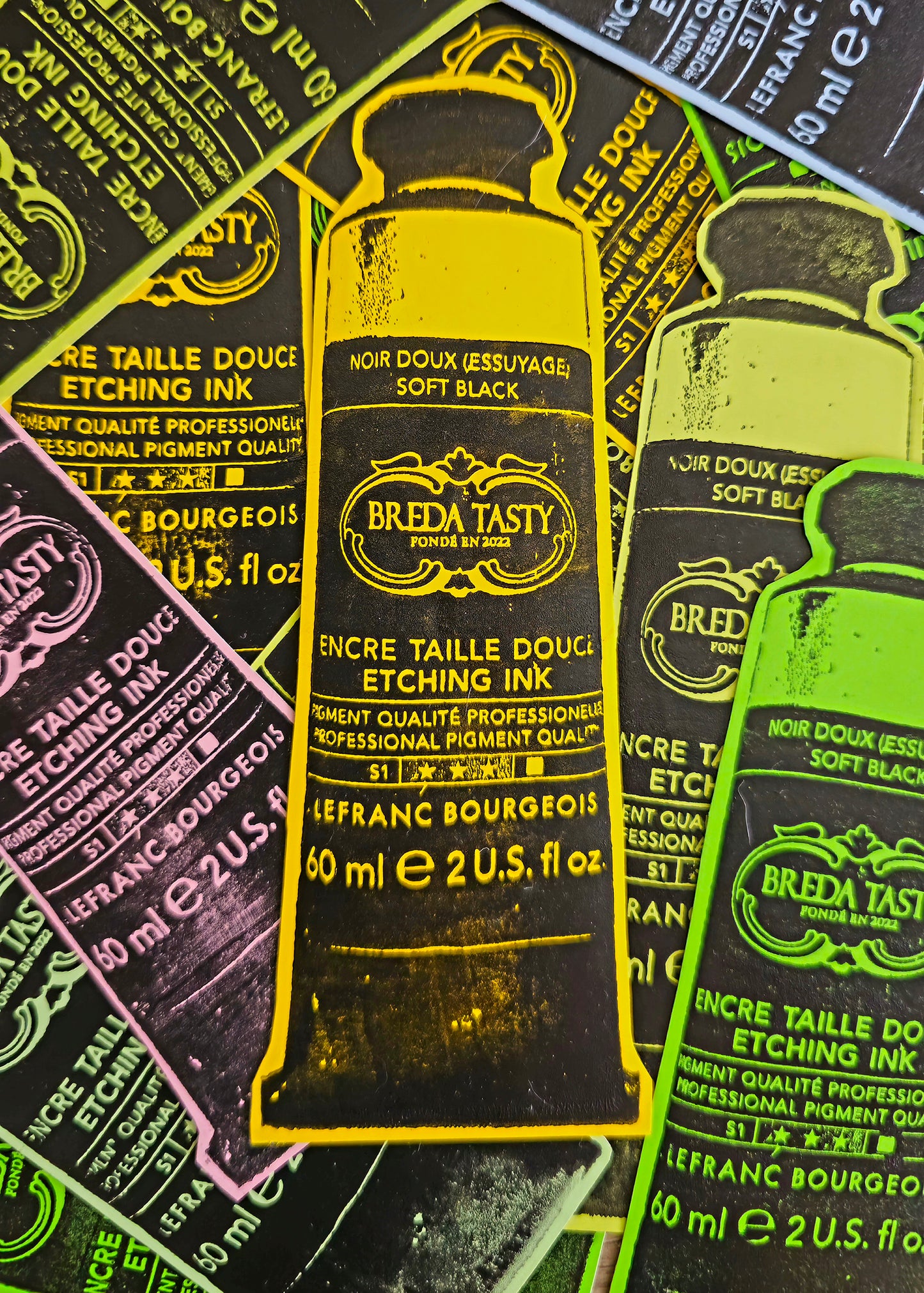 Sticker Tasty Tube - Handgedrukt