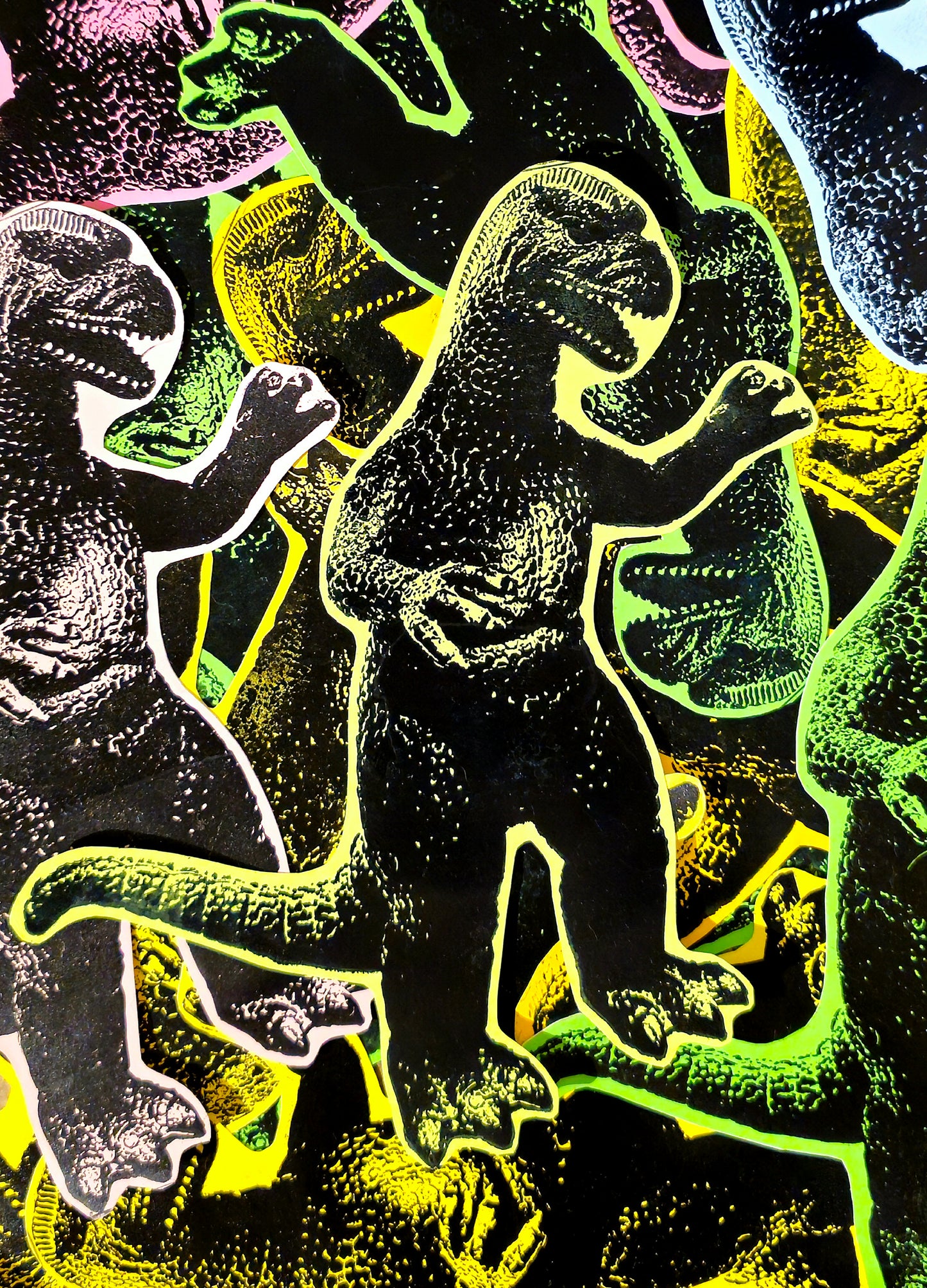 Sticker Godzilla - Handgedrukt