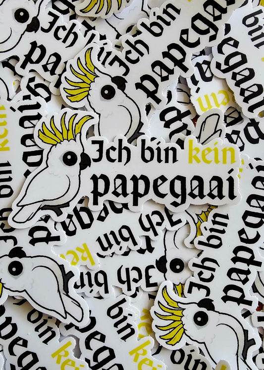 Sticker Ich bin kein Papegaai