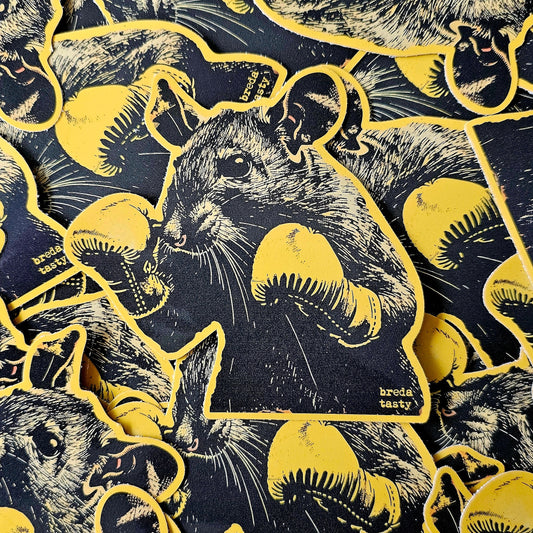 Sticker Boxing Rat