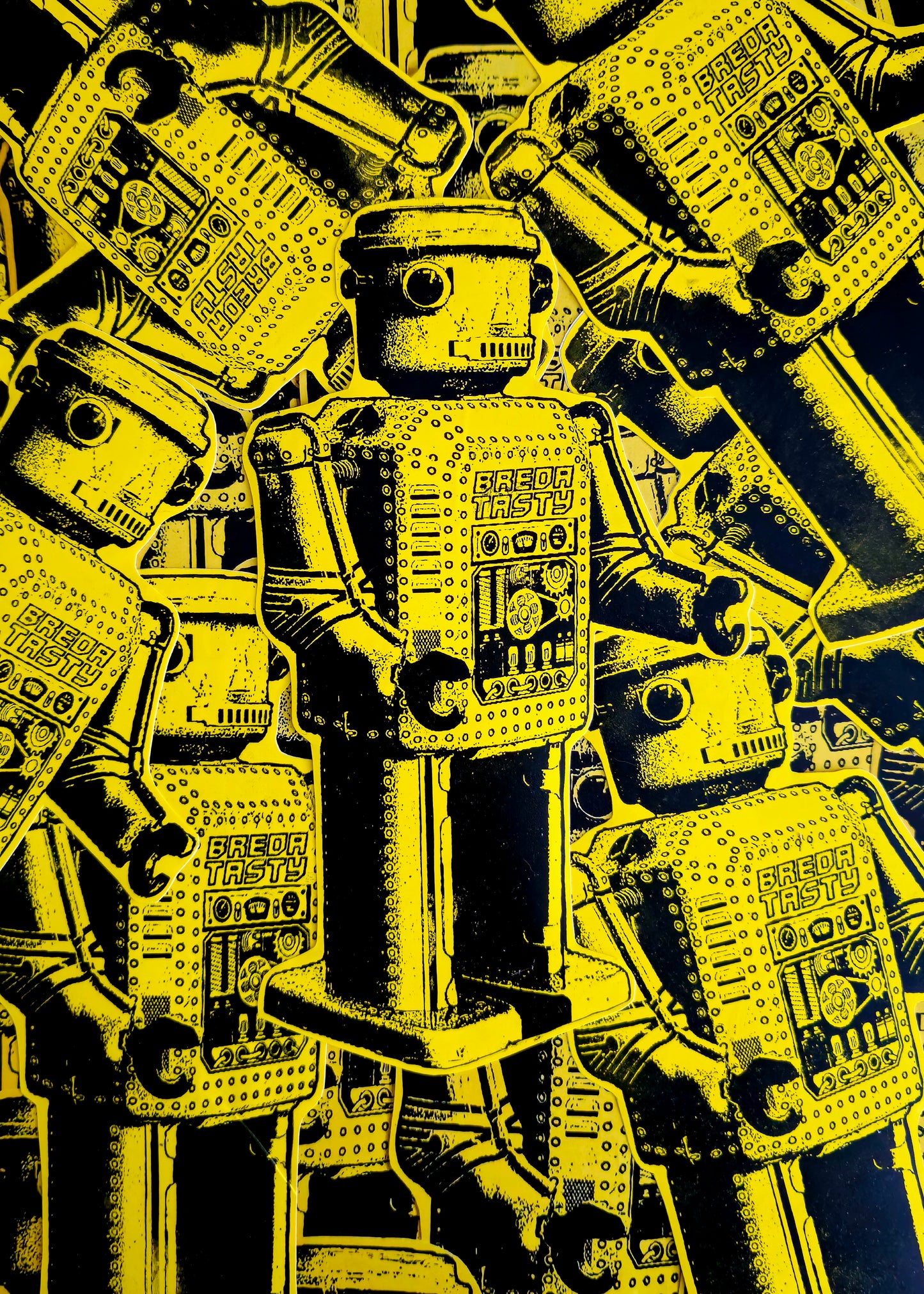 XL Sticker Tasty Robot 2 - Handgedrukt