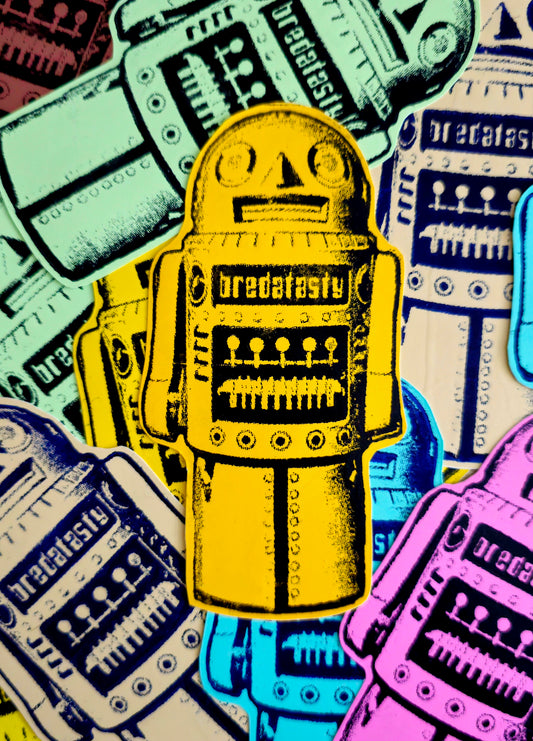 Sticker Tasty Robot 3 - Handgedrukt