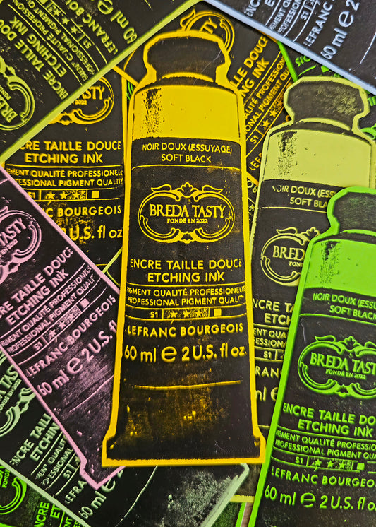 Sticker Tasty Tube - Handgedrukt