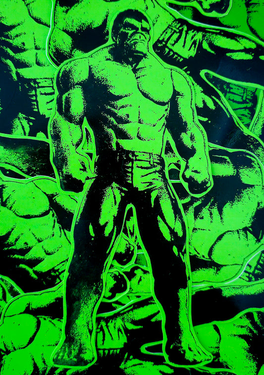 XL Sticker Hulk - Handgedrukt