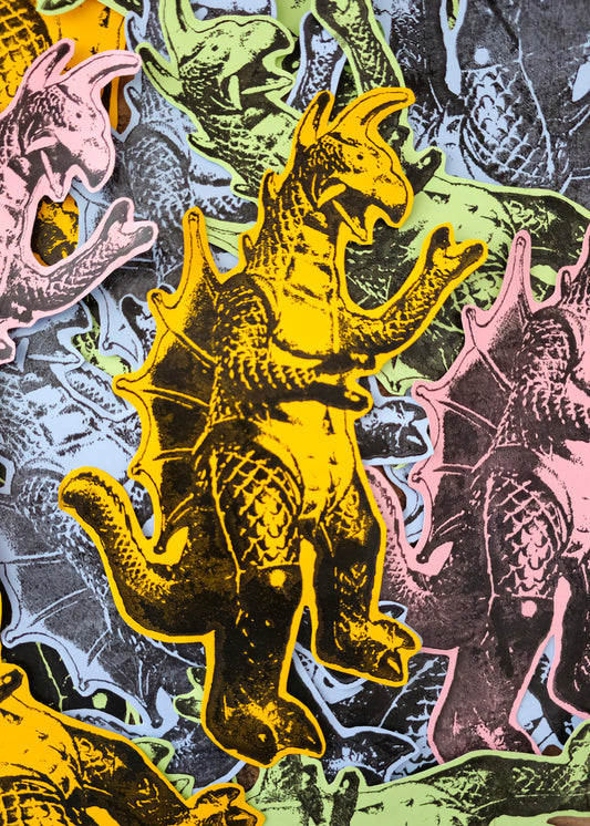 Gigan | Handgedrukte sticker