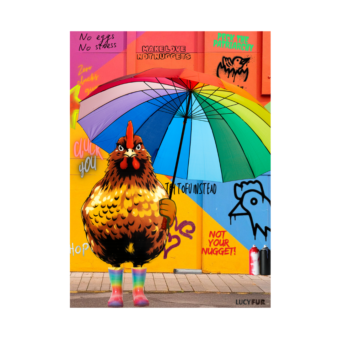 Make love not nuggets | Paste-up poster