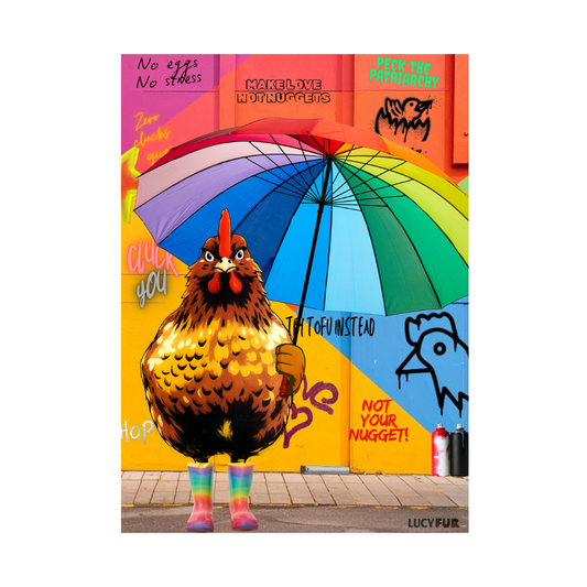 Make love not nuggets | Paste-up poster