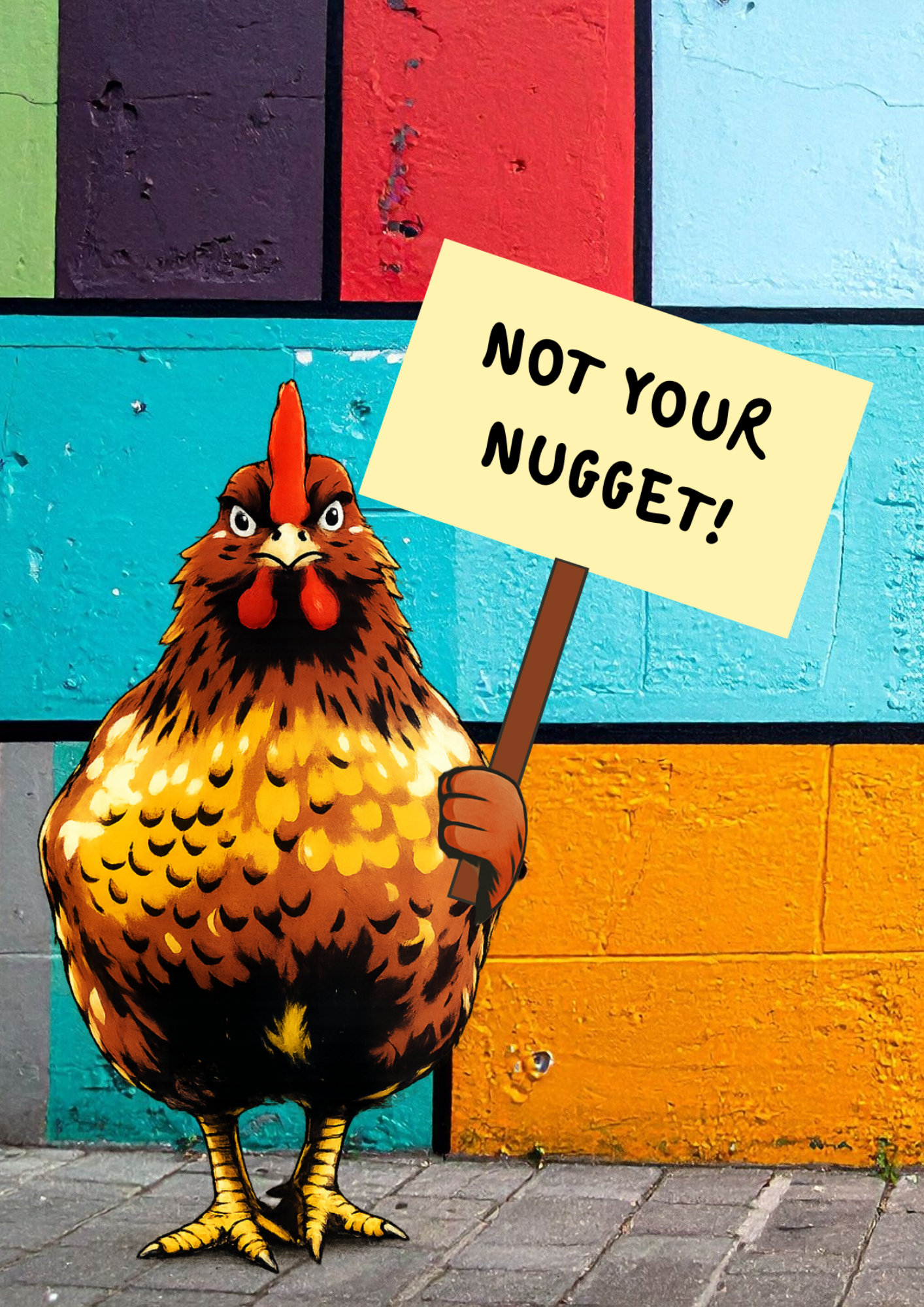 Not your nugget | Paste-up poster