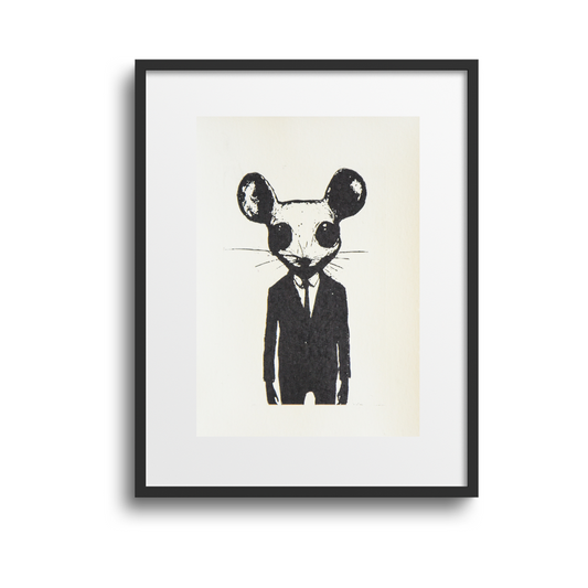Print Rat in Black