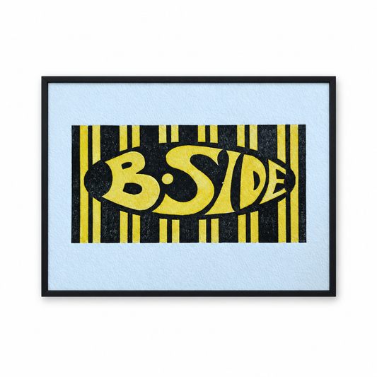 B-Side-print in liggende zwarte lijst
