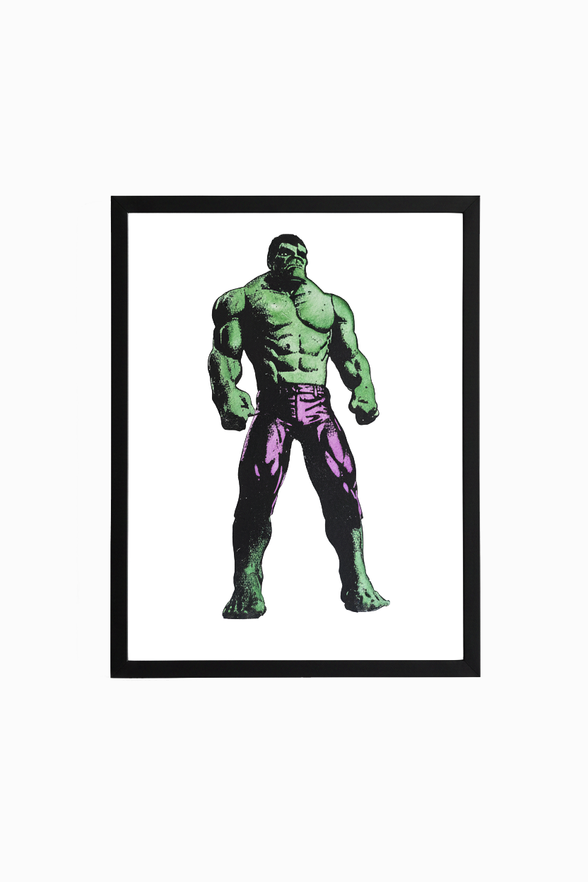 Groen figuur in A4 zwarte lijst