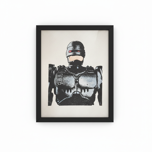 RoboCop in zwarte A4 lijst